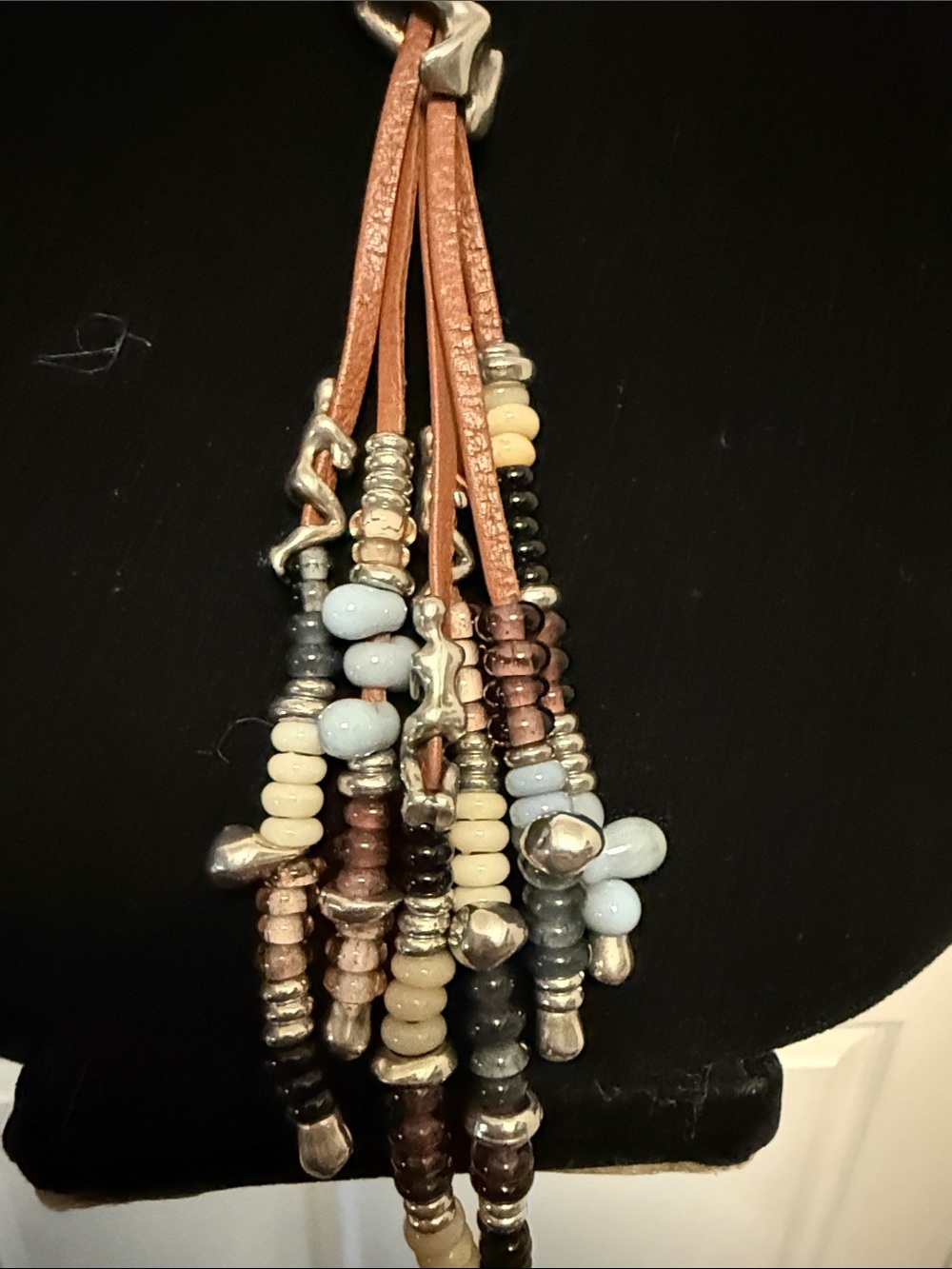 Uno De 50 MOWGLI Long Tassel Necklace Retired Piece Boho - Picture 4 of 7
